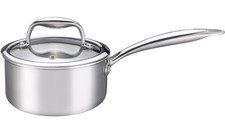 Cazo Acero Inoxidable Triple Capa 1 Qt con Tapa Apto Inducción y Todo Tipo Cocin picture