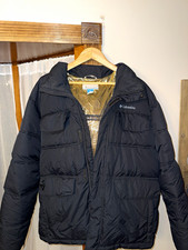 Columbia Men's Black Hooded Puffer Jacket Full Zip XL picture