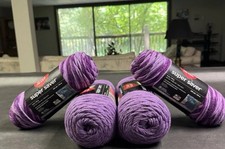 Red Heart Super Saver Medium Purple + Red Heart Purple Tones 4pack picture