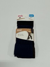 Womens Peds Multicolor Semi Opaque Trouser Socks 3 pck 8-12 Extended NEW NWT picture
