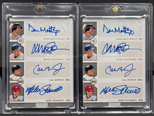 🔥National Treasures 1/5 & 2/5🔥2021 Quad Auto Mattingly Sandberg Ripken Schmidt picture