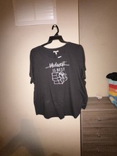 Torrid Midwest Is Best Graphic T-Shirt Black Plus Size New With Tags picture