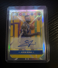 Topps 2024-25 Chrome Adem Bona Philadelphia 76ers Next Stop RC Auto Refractor picture