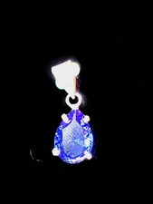 7.25 Ct. Natural Tanzanite Pear Cut Solitaire Pendant in.925 Sterling Silver New picture