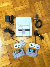 Super Nintendo SNES Console w/ OEM Controllers + w/ Mario World & Donkey Kong picture