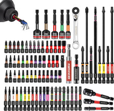 82Pieces Impact Screwdriver Bits Set, Magnetic S2 Steel Phillips/Square/Torx/Hex picture