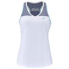 Babolat Women's Play Tank Top - White/Blue Heather picture