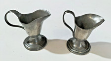 Antique c.1780-1810 Georgian Pair of Pewter Helmet Spirit Jug x2 - Rare pieces picture