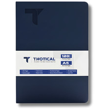 Thotical A5 Dot Grid Journal Hard Cover, Navy Blue - 192 Pages picture