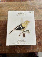 Hallmark Keepsake Goldfinch Beauty of Birds Series Christmas Ornament 2008 NIB picture