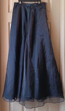 Vtg Ronni Nicole Maxi Organza Black Skirt Whimsigoth Dark Fairy Grunge 10 picture