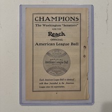 1925 Reach American League Baseball Senators World Series Vintage Ad Antique picture