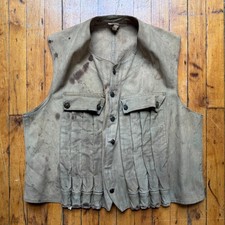 Antique 1910s Canvas Hunting Vest 1911 Patent Shotgun Shell Carrier Rare Vintage picture
