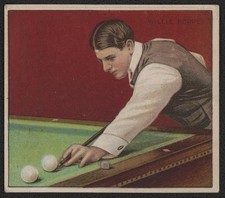 Photo:Willie Hoppe 1910 Billiards Cigarette Card Shooting Pool picture