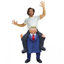 Adult Donald Trump Piggyback Costume Ex USA President Ride On Fancy Dress Funny picture