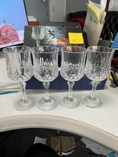 Cristal D'Arques Longchamp 24% Lead Crystal Wine Glasses 7 3/4 tall.  Set of 4 picture