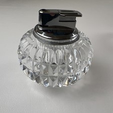 RARE Waterford Crystal “Glenmore” Butane Table Lighter With Small Chip *READ* picture