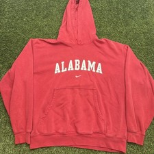 VTG 90s Nike Alabama Hoodie Mens Large Red Team Pullover Center Swoosh picture
