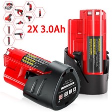 2 Pack 12V 3.0Ah for Milwaukee M-12 Lithium-ion Battery 48-11-2425 48-11-2420 picture
