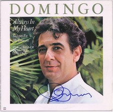 Placido Domingo Autographed Always In My Heart Album Cover - PSA/DNA COA picture
