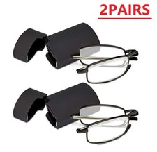 2Pairs Foldable Reading Glasses Anti UV Glare Eyestrain Readers for Women Men picture