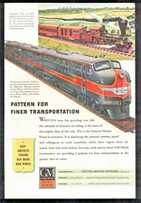Original Vintage 1944 General  Motors Pattern for Finer Transportation Train ad picture