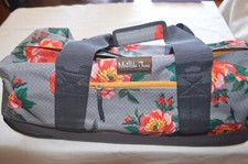 Matilda Jane Keep On Rolling Duffle Bag Gray Floral Luggage picture