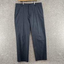 Dockets Men's Dress Pants Size 38 X 34 Blue Mid Rise Straight Leg picture