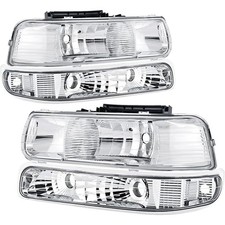 Clear Headlights For 1999-2002 Chevy Silverado 2000-2006 Tahoe Suburban 1500 picture