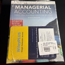 Wiley Managerial Accounting Ninth Edition w/ WileyPlus Access - Still Wrapped picture