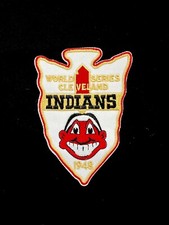 RARE 1948 Cleveland Indians World Series Patch 4.25in. Official Sew On Iron picture