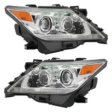 2013-2015 Lexus LX570 Xenon HID Headlights Pair DRL Clear Lens Black Housing picture