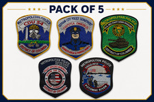 MPDC Patches Lot Set of 5 – Washington DC Metropolitan Police Patches Size 5