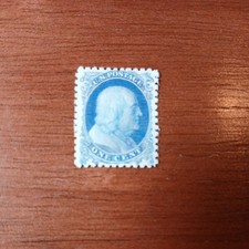 US 1857 Scott # 19 1c Franklin type 1a REPLICA stamp. SPACE FILLER picture