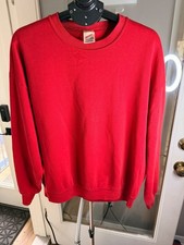 Vintage 90s Jerzees Red Crewneck Sweatshirt picture