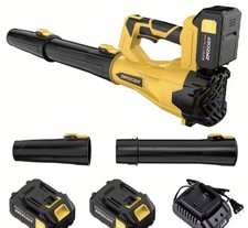 High Power Cordless Leaf Blower with 4.0Ah Batteries, 580CFM/160MPH, 6 Speed picture