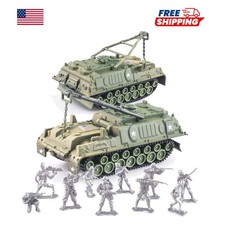 Kid-Friendly WW2 Army Tank & Soldiers Set - 10pcs Military Figures Included picture