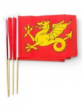 WESSEX PACK OF 4 MEDIUM HAND FLAGS  22cm x 15cm 9x6