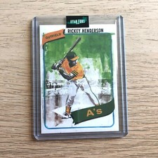 Remix 2020 Rickey Henderson Card 04 - Project Oakland A's Topps Custom RC picture