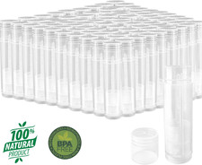 10,000 pcs Bulk  Empty Lip Balm Tubes Round clear 3/16 Oz (5.5 ml) Tubes picture