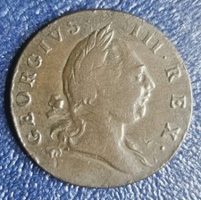 1773 Virginia halfpenny With Period After GEORGIVS 1/2 Cent VF Almost XF  picture