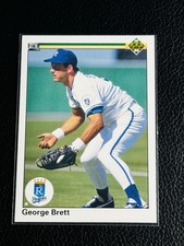 ‼️RAZOR SHARP‼️1990 Upper Deck George Brett #124 Kansas City Royals ICON MLB HOF picture