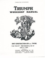 Triumph workshop service manual 1968, 1969 & 1970 BONNEVILLE T120  picture