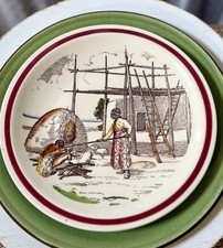 Vtg Vernon Kilns Bits of the Southwest Baking Bread Plate 8.5” USA picture
