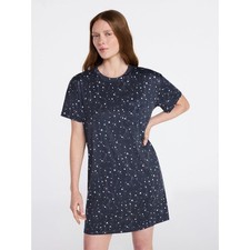 Joyspun Women's Dreamy Soft JS Celest Sleep Shirt L/XL Blue Short Sleeve NEW picture