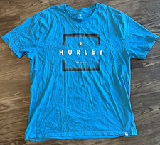 Hurley Men's Blue Graphic Logo Crew Neck Short Sleeve T-Shirt XL picture