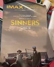 Michael B Jordan 2025 “SINNERS”Ryan Coogler 13x19 IMAX 70MM Smoke & Stack POSTER picture