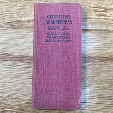 Geo. W. Conklin Conklin's Shakspearean Manual Quotations Plays 1907 PRISTINE picture