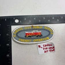 Vtg As-Is-Pin-Hole KANSAS CITY PUBLIC SERVICE FREIGHT Railroad Train Patch 23YA picture