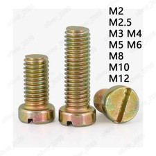 Color Zinc Steel Slotted Cheese Head Screws M2 M2.5 M3 M4 M5 M6 M8 10 M12 picture
